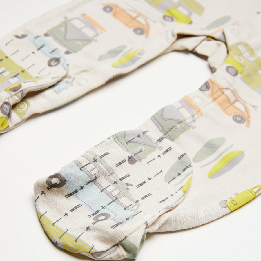 Clothing & Accessories HART + LAND Pajamas | Baby/Toddler Bamboo Footed Bodysuit- Camper Vans