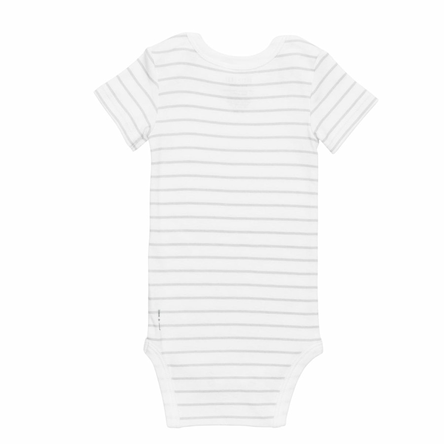 Clothing & Accessories HART + LAND Onesies & Rompers | Baby/Toddler Organic Short Sleeve Lap Shoulder Bodysuit - Stripe