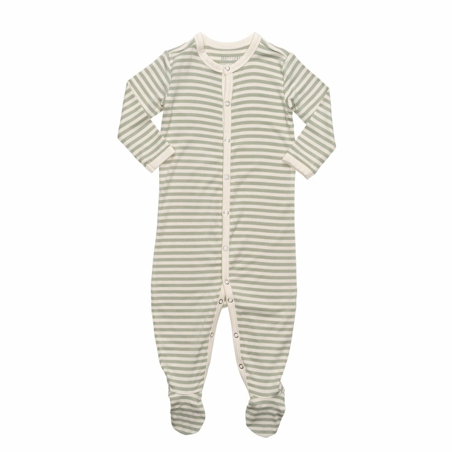 Clothing & Accessories HART + LAND Pajamas | Baby/Toddler Bamboo Footed Bodysuit- Simple Stripe