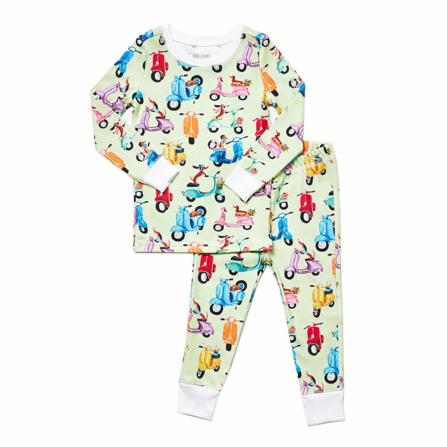 Clothing & Accessories HART + LAND | Toddler/Big Kid Organic Pima Cotton Pj Set - Scooter