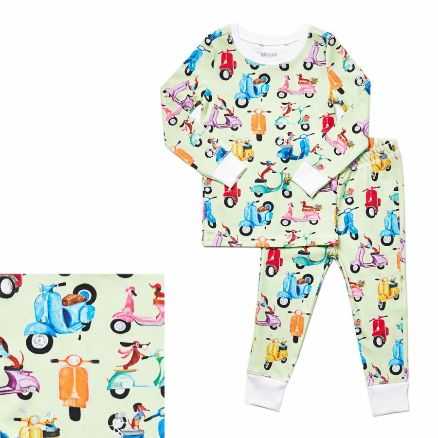 Clothing & Accessories HART + LAND | Toddler/Big Kid Organic Pima Cotton Pj Set - Scooter