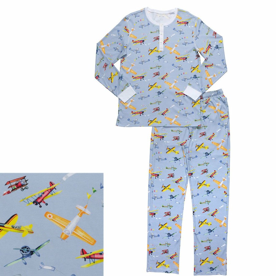 Clothing & Accessories HART + LAND Pajamas & Loungewear | Men'S Pima Cotton Pj Set - Fly Away